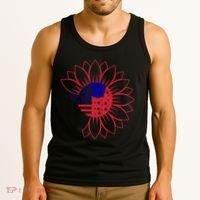 Cute USA Sunflower Flag Tank Top thumb 3