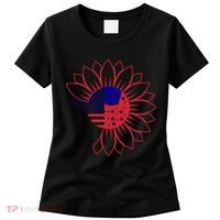 Cute USA Sunflower Flag Women's T-Shirt thumb 0