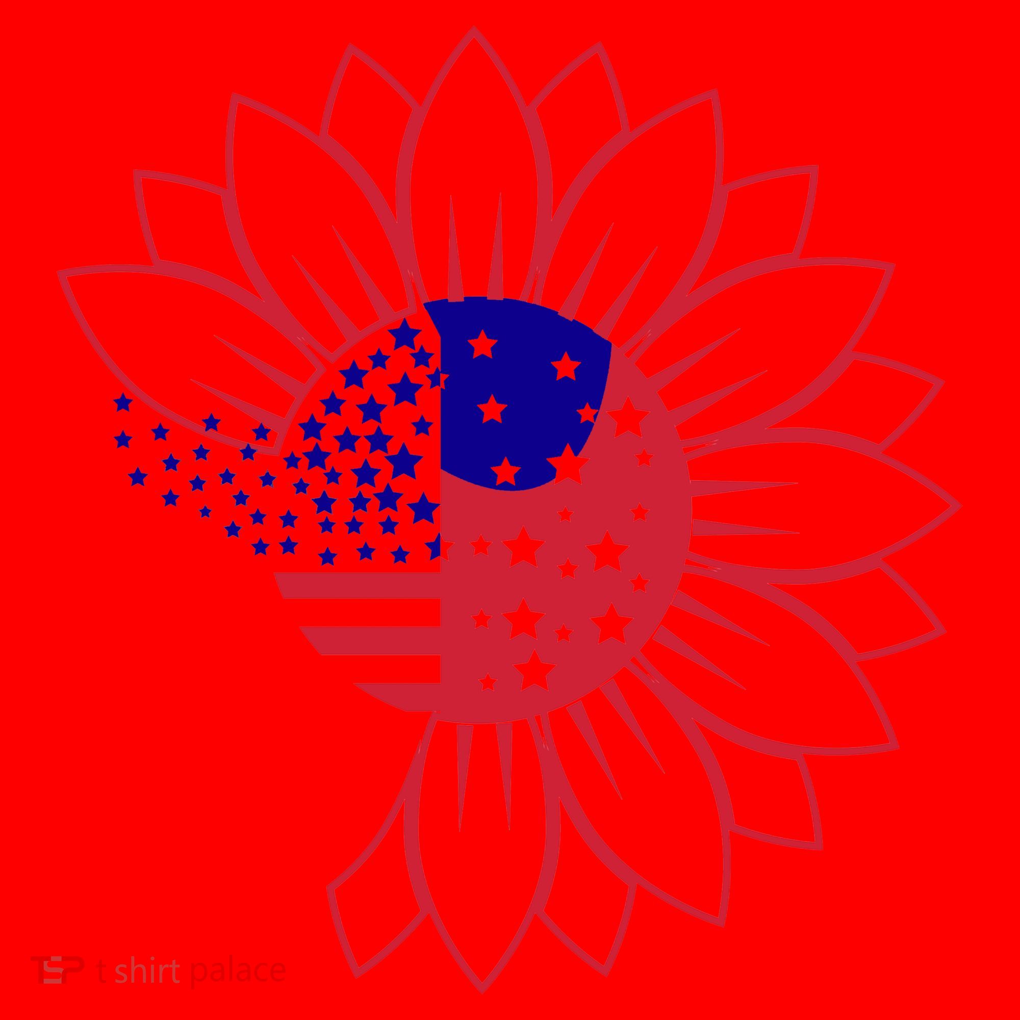 Cute USA Sunflower Flag Santa Hat