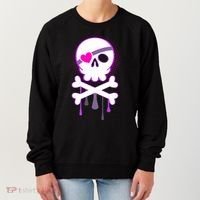 Cute Valentine Skull Eye Patch  Women's Sweatshirt thumb 0