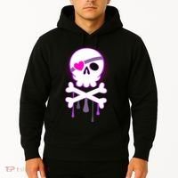 Cute Valentine Skull Eye Patch  Hoodie thumb 2