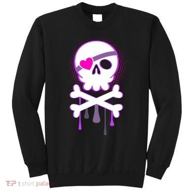 Cute Valentine Skull Eye Patch  Sweatshirt