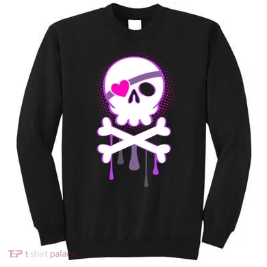 Cute Valentine Skull Eye Patch  Sweatshirt