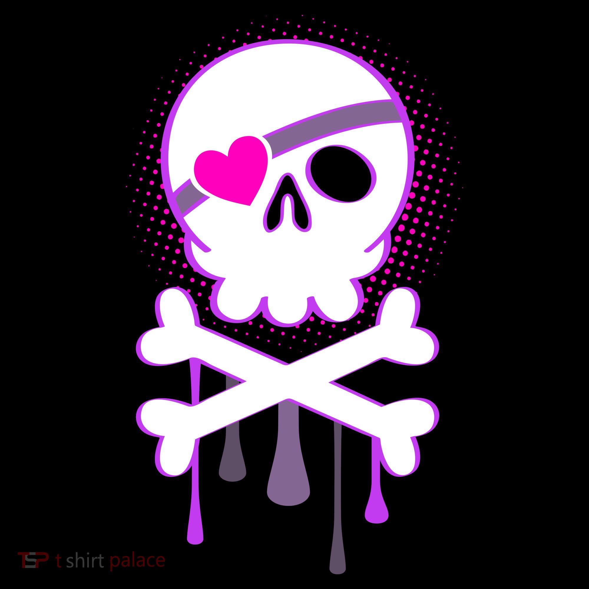 Cute Valentine Skull Eye Patch  Backpack