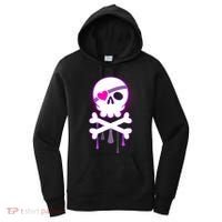 Cute Valentine Skull Eye Patch  Women's Hoodie thumb 0