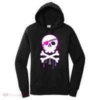 Cute Valentine Skull Eye Patch  Women's Hoodie thumb 0