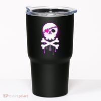 Cute Valentine Skull Eye Patch  Tumbler thumb 0