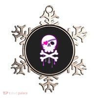 Cute Valentine Skull Eye Patch  Ornament thumb 0