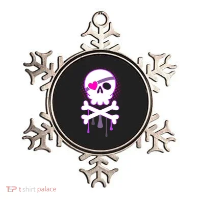 Cute Valentine Skull Eye Patch  Ornament