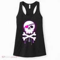 Cute Valentine Skull Eye Patch  Women's Tank Top thumb 0