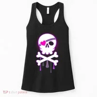 Cute Valentine Skull Eye Patch  Women's Tank Top thumb 0