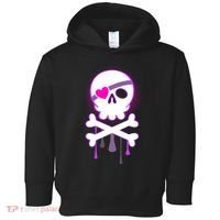 Cute Valentine Skull Eye Patch  Toddler Hoodie thumb 0