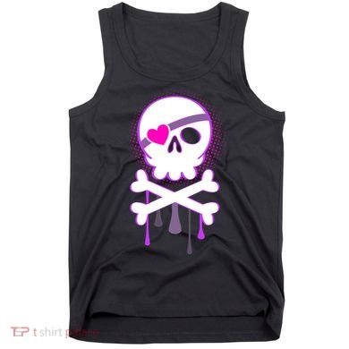 Cute Valentine Skull Eye Patch  Tank Top