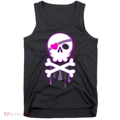 Cute Valentine Skull Eye Patch  Tank Top