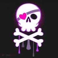 Cute Valentine Skull Eye Patch  Women's T-Shirt thumb 6