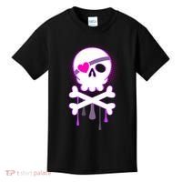 Cute Valentine Skull Eye Patch  Kids T-Shirt thumb 0