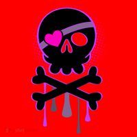 Cute Valentine Skull Eye Patch  Santa Hat thumb 1