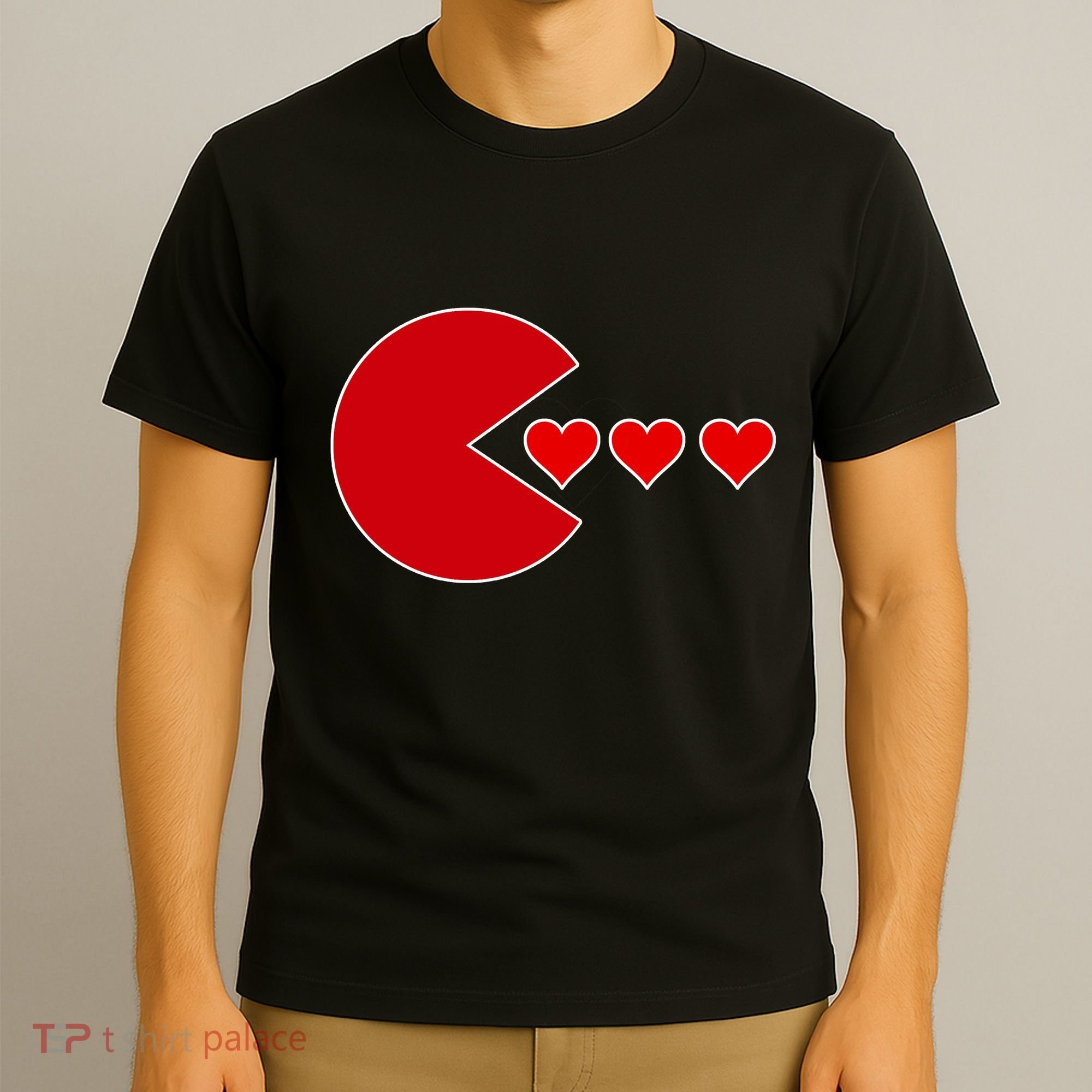 Cute Valentines Day Gamer Hear Retro T-Shirt