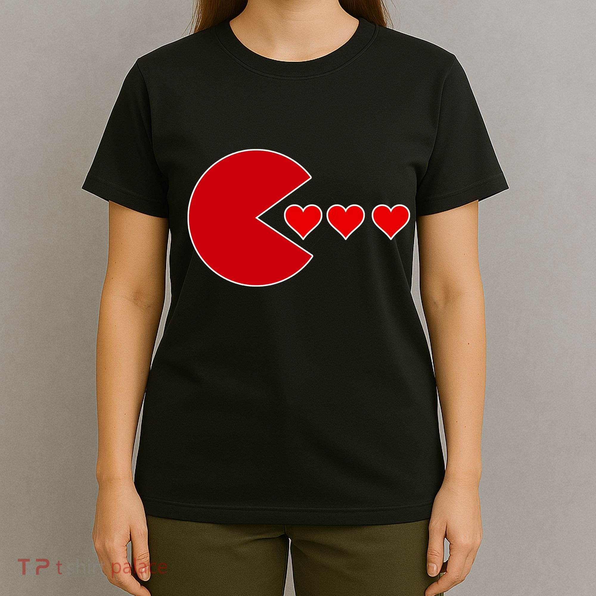 Cute Valentines Day Gamer Hear Retro T-Shirt