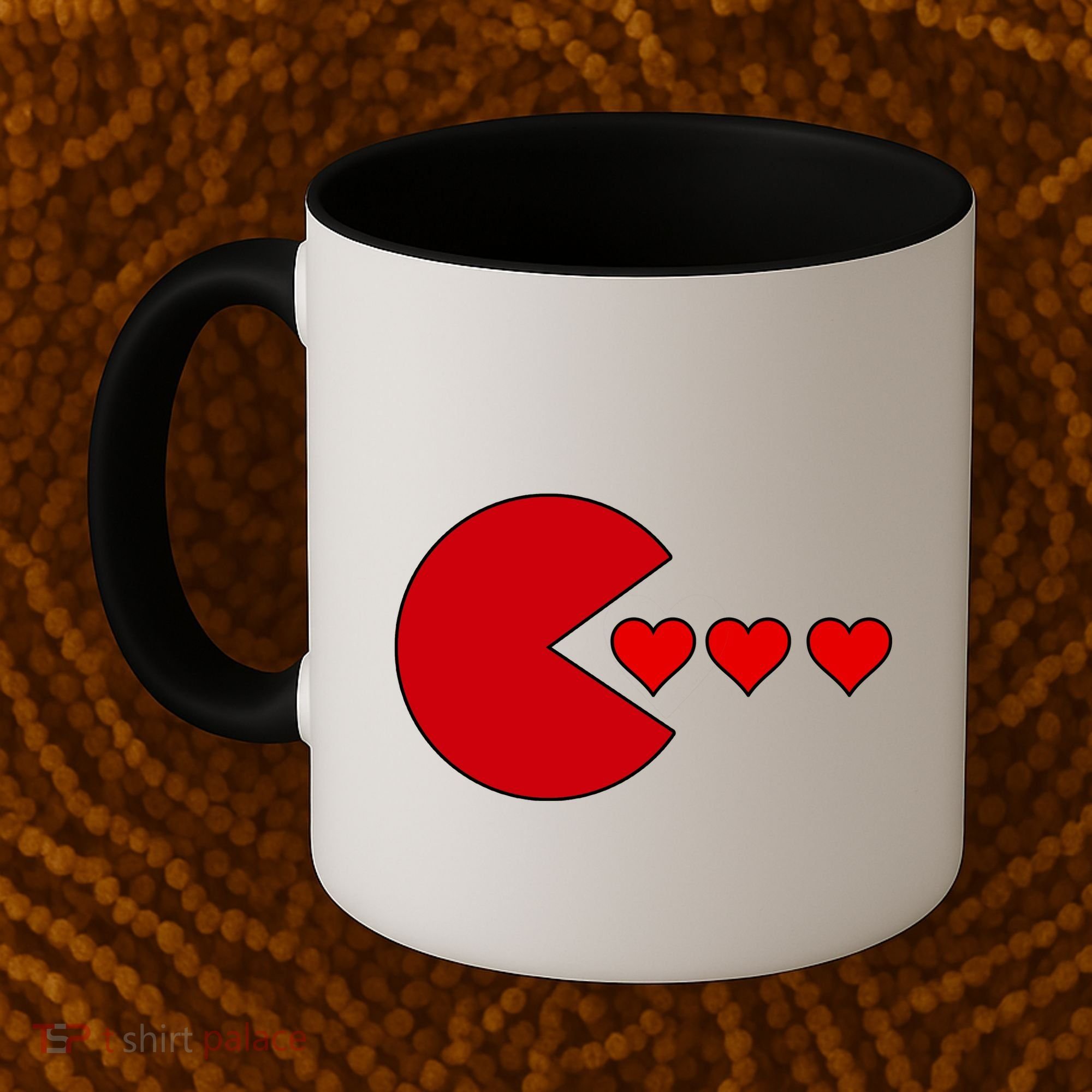 Cute Valentines Day Gamer Hear Retro Coffee Mug
