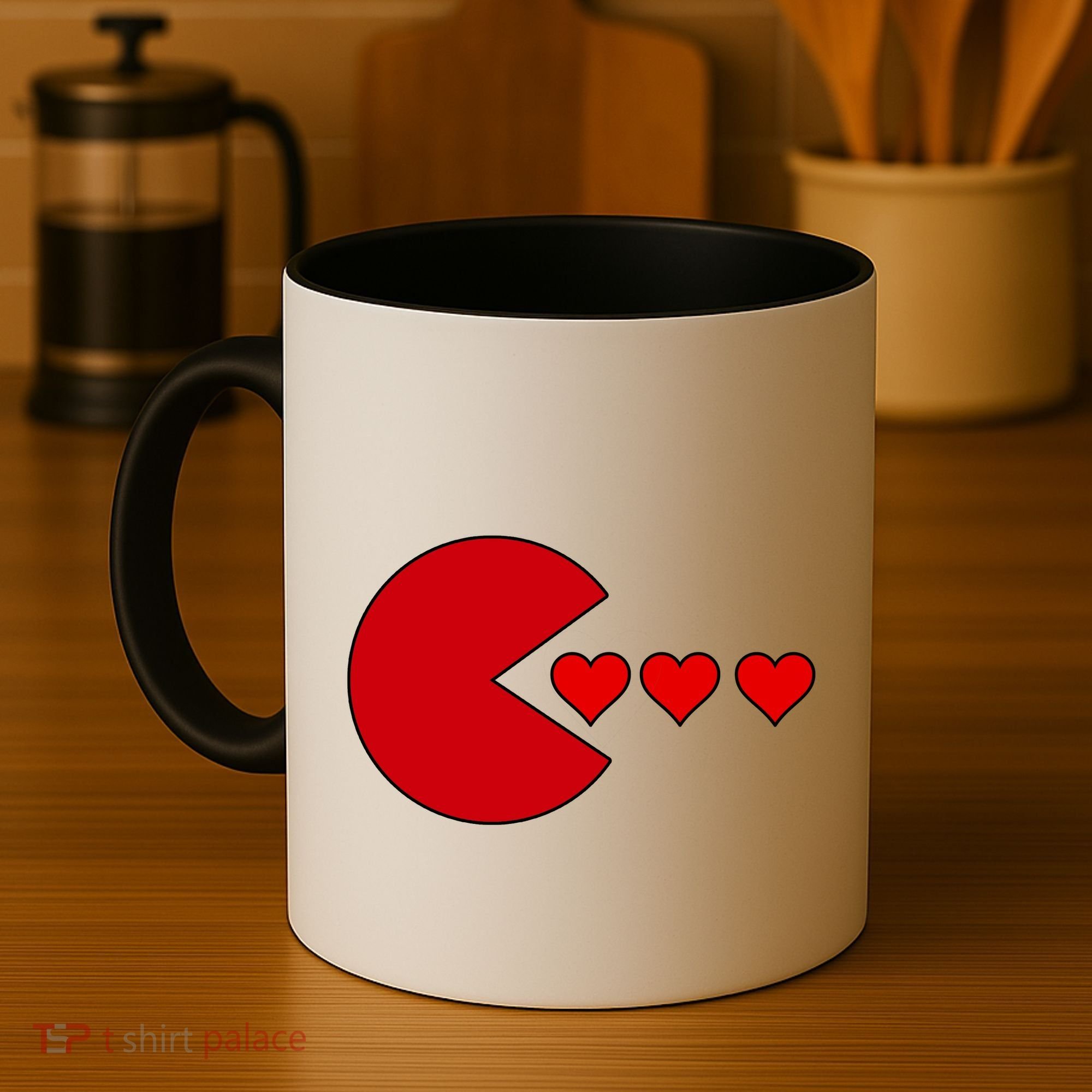 Cute Valentines Day Gamer Hear Retro Coffee Mug