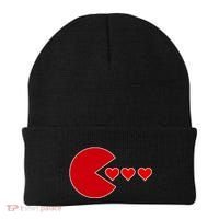 Cute Valentines Day Gamer Hear Retro Beanie thumb 0