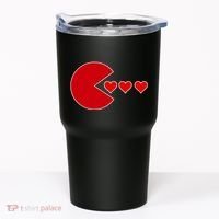Cute Valentines Day Gamer Hear Retro Tumbler thumb 0