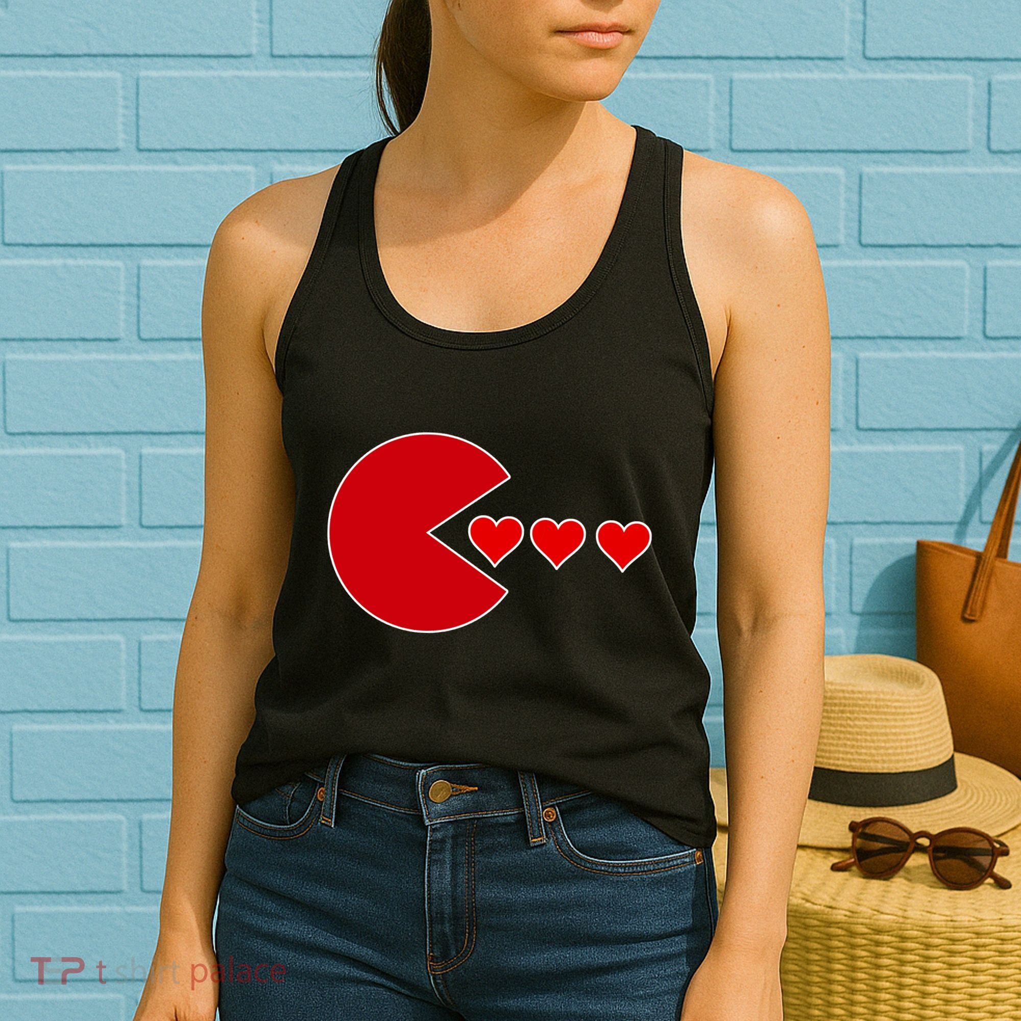 Cute Valentines Day Gamer Hear Retro Women's Tank Top