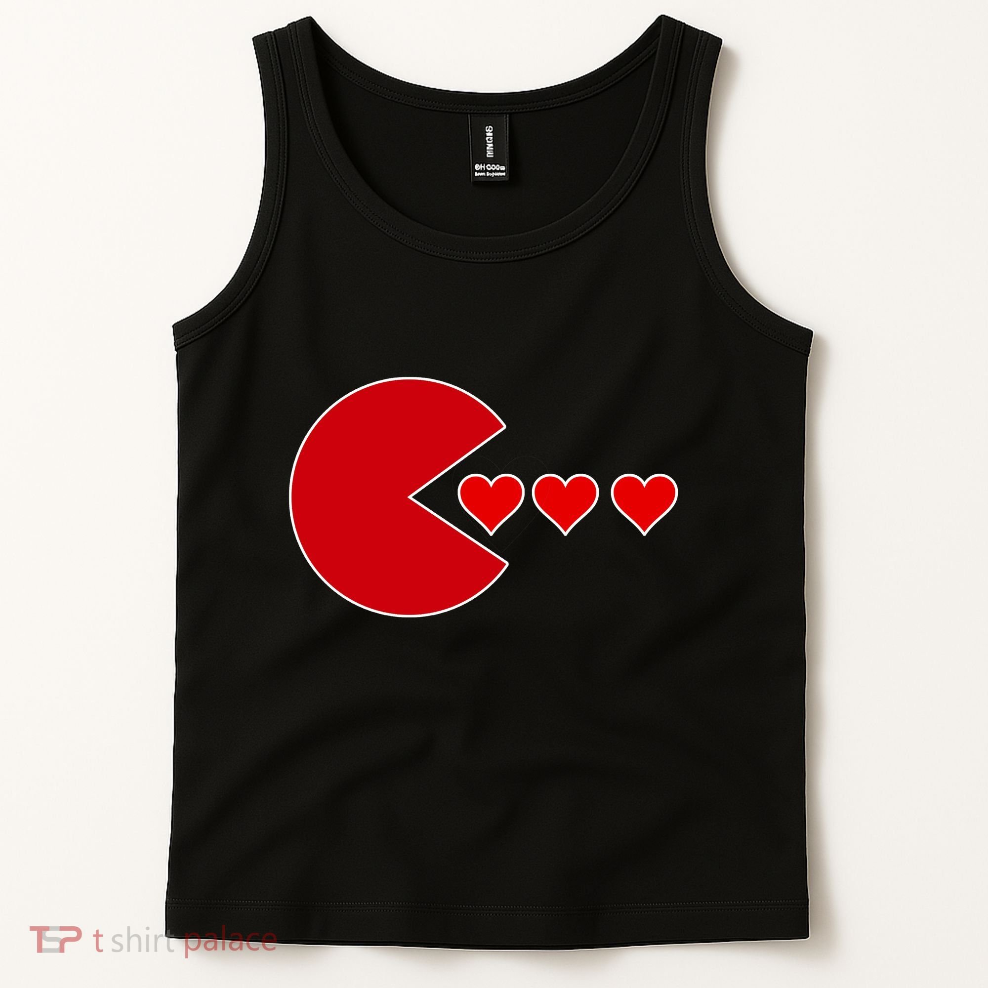Cute Valentines Day Gamer Hear Retro Tank Top