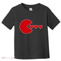 Cute Valentines Day Gamer Hear Retro Toddler T-Shirt thumb 0