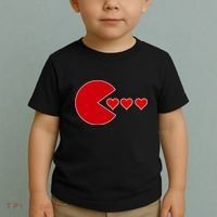 Cute Valentines Day Gamer Hear Retro Toddler T-Shirt thumb 2