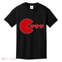 Cute Valentines Day Gamer Hear Retro Kids T-Shirt thumb 0