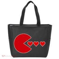 Cute Valentines Day Gamer Hear Retro Tote Bag thumb 0