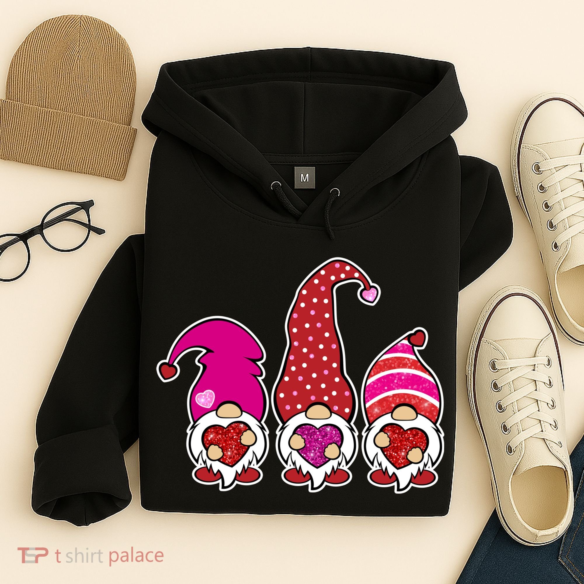 Cute Valentine's Day Gnomes Hoodie