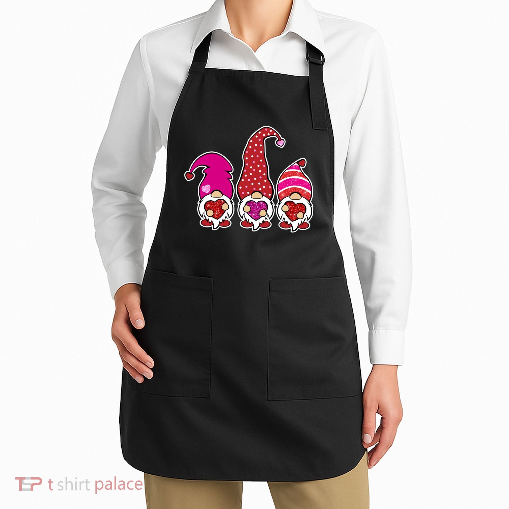 Cute Valentine's Day Gnomes Apron