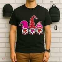 Cute Valentine's Day Gnomes T-Shirt thumb 6