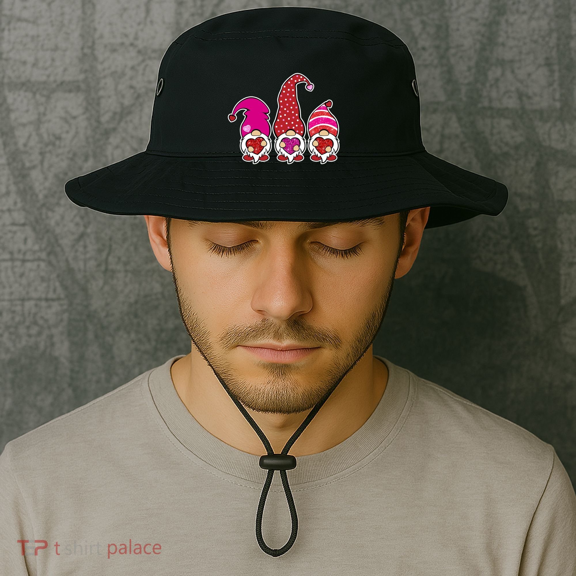 Cute Valentine's Day Gnomes Bucket Hat