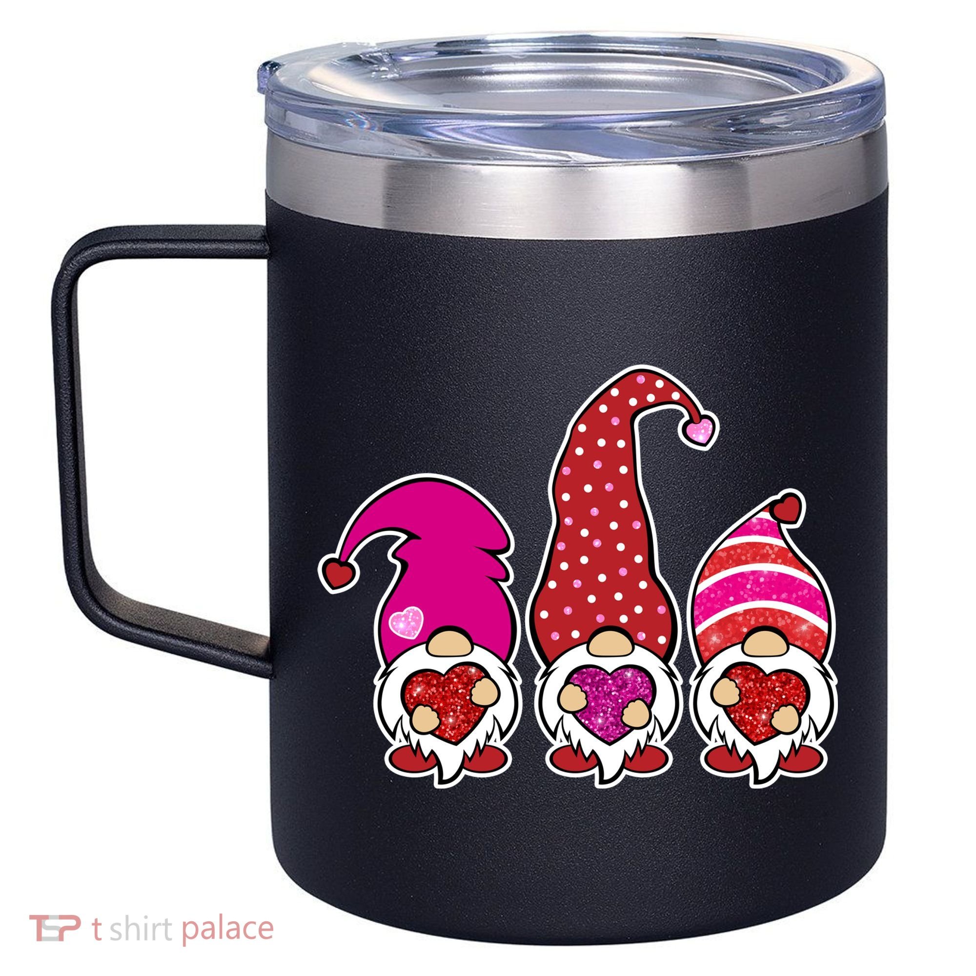 Cute Valentine's Day Gnomes 12oz Stainless Steel Coffee Mug