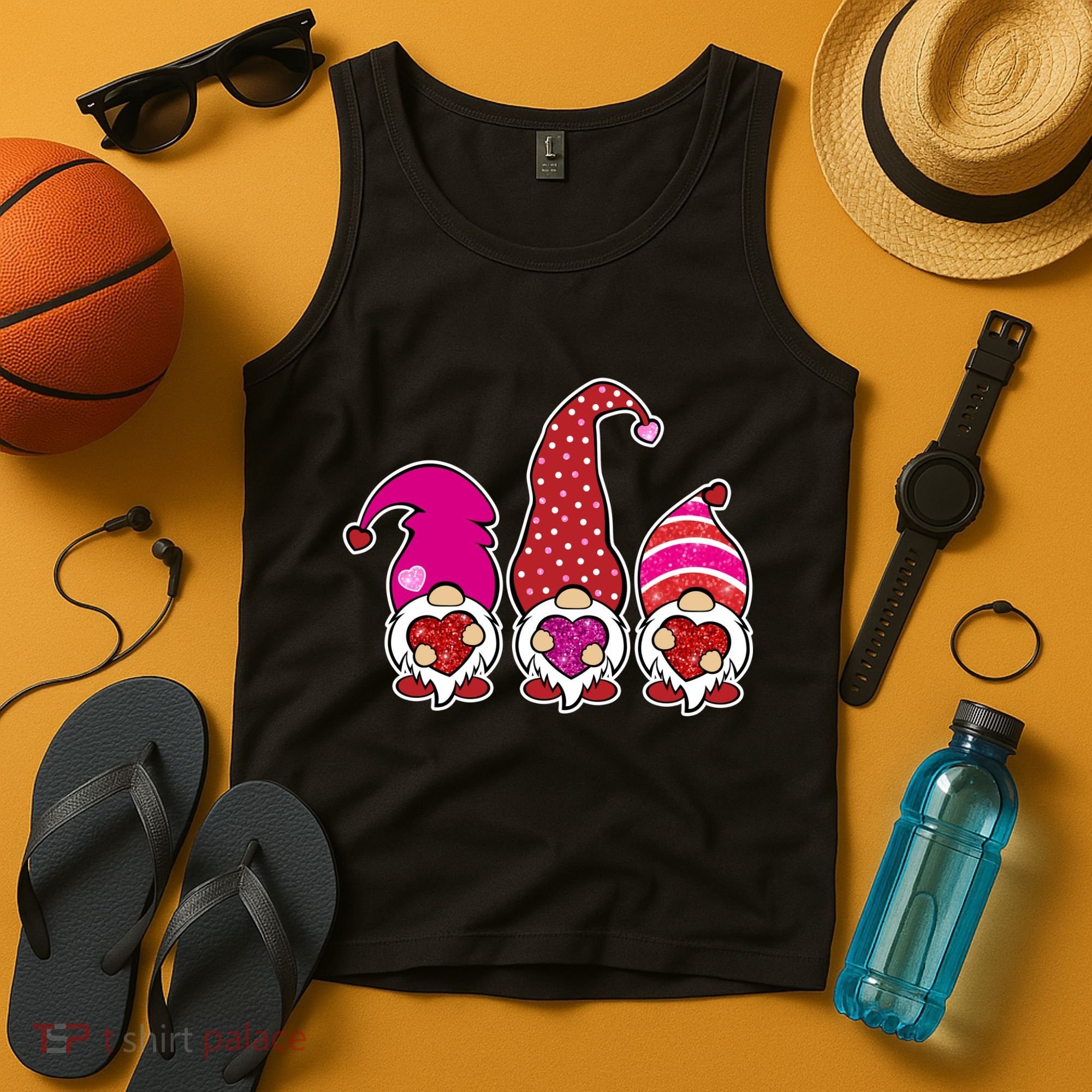 Cute Valentine's Day Gnomes Tank Top