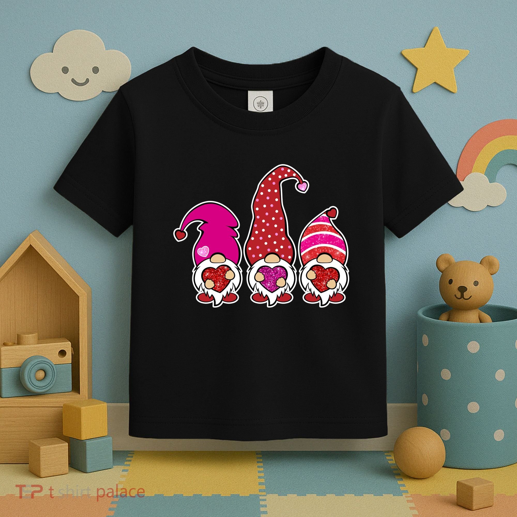 Cute Valentine's Day Gnomes Toddler T-Shirt