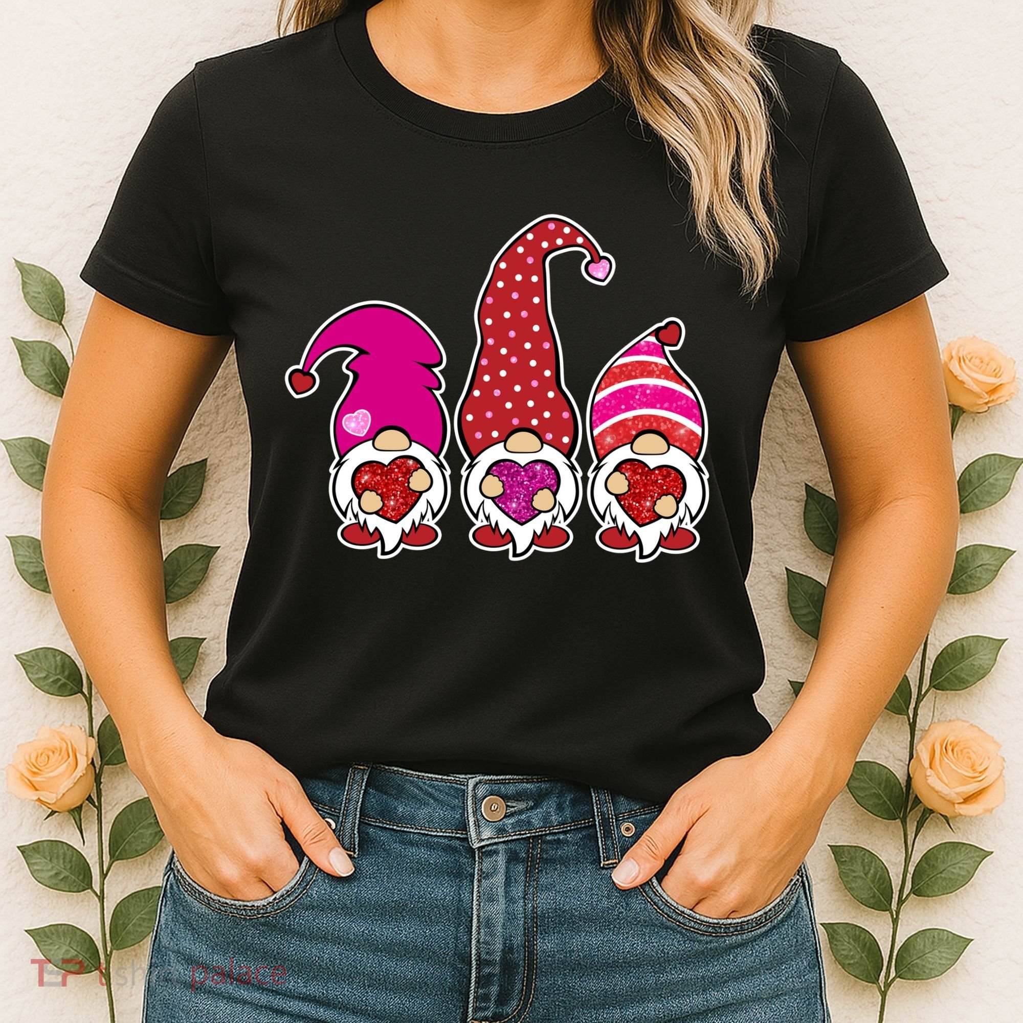 Cute Valentine's Day Gnomes Women's T-Shirt