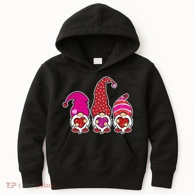 Cute Valentine's Day Gnomes Kids Hoodie