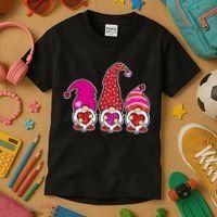 Cute Valentine's Day Gnomes Kids T-Shirt thumb 3