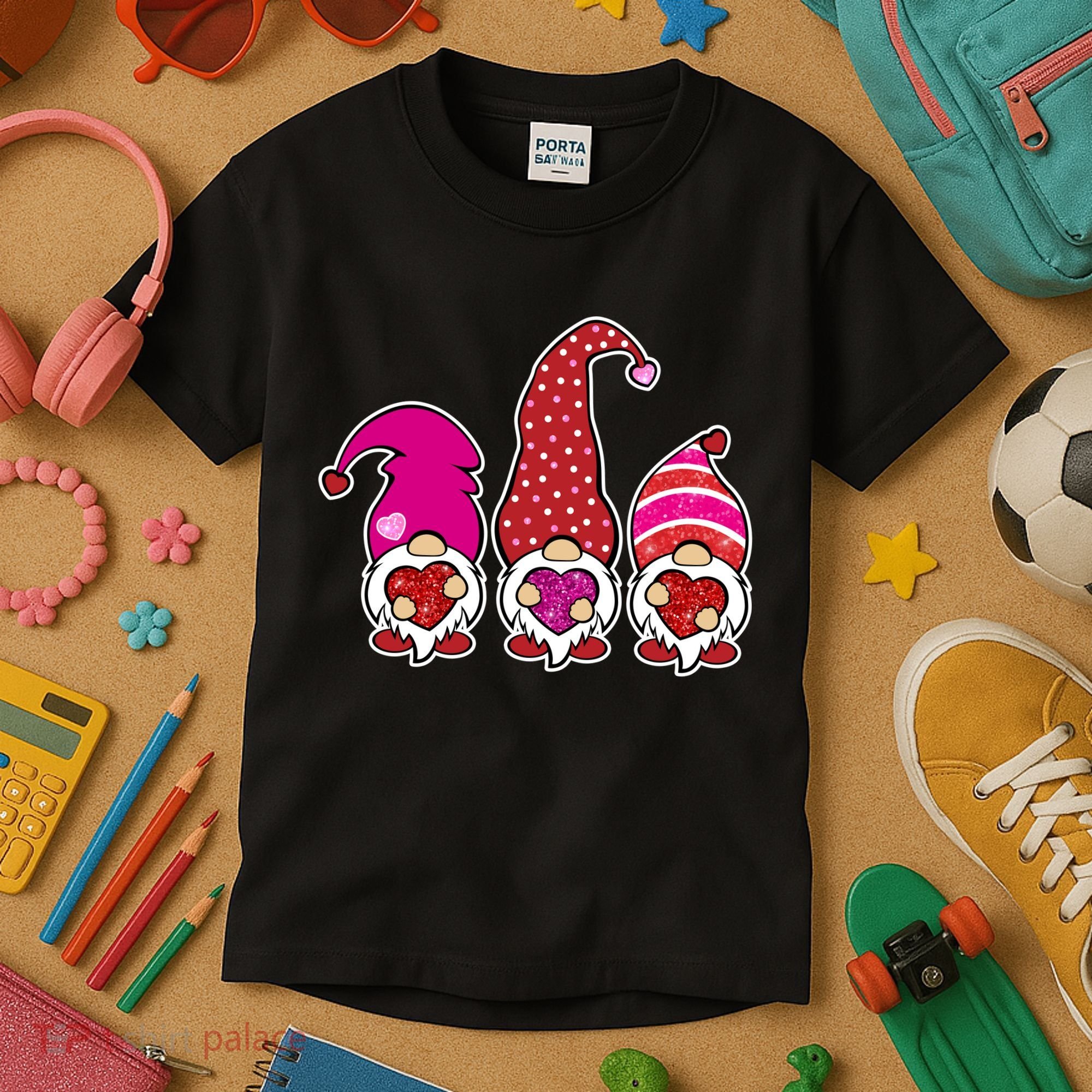Cute Valentine's Day Gnomes Kids T-Shirt