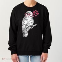 Cute Valentine's Day Heart Glasses Owl Love Women's Sweatshirt thumb 0