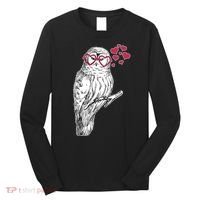 Cute Valentine's Day Heart Glasses Owl Love Long Sleeve Shirt thumb 0
