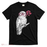 Cute Valentine's Day Heart Glasses Owl Love T-Shirt thumb 0