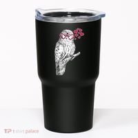 Cute Valentine's Day Heart Glasses Owl Love Tumbler thumb 0