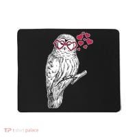 Cute Valentine's Day Heart Glasses Owl Love Mousepad thumb 0