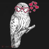Cute Valentine's Day Heart Glasses Owl Love Mousepad thumb 1